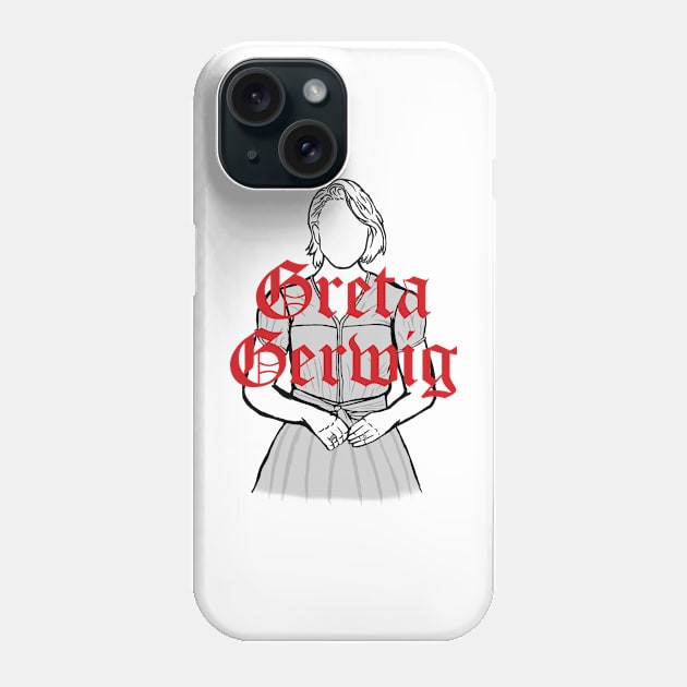 A Portrait of Greta Gerwig Phone Case by Youre-So-Punny