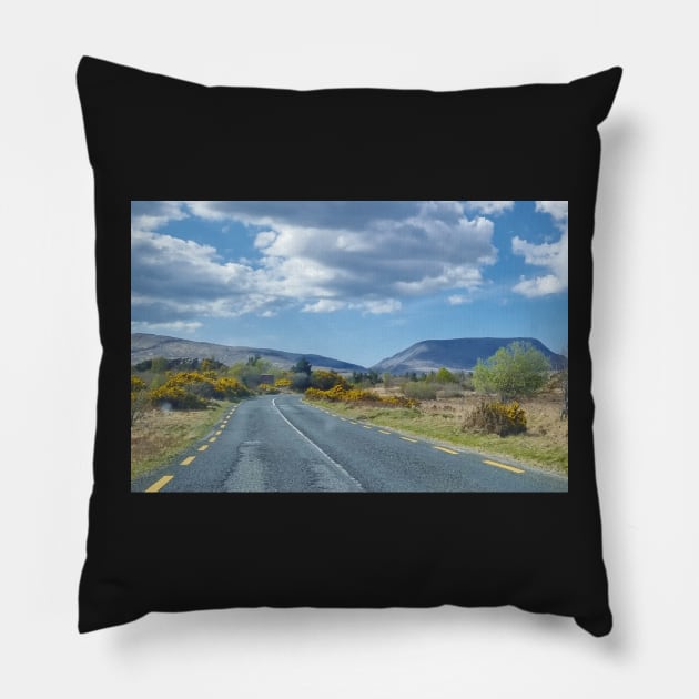 Irish country road 9 Pillow by honeythief