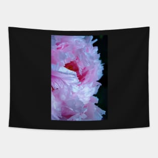 Pink Peony with Raindrops Tapestry