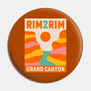 Rim 2 Rim Grand Canyon R2R Rim2Rim Hike Trail Run Pin