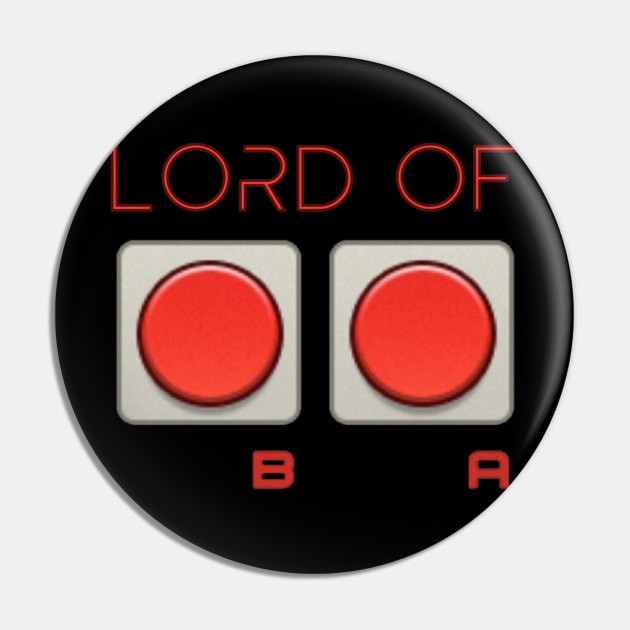 Retro Video Game Controller - Lord of B and A Buttons Pin by Contentarama