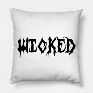 Retro Wicked Lettering Pillow