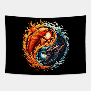 Koi and dragon Tapestry