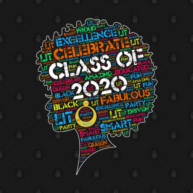 Class of 2020 Words in Afro by blackartmattersshop