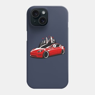 Red Model 3 Phone Case