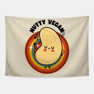 Naughty Nut Cute Vegan Pun Tapestry