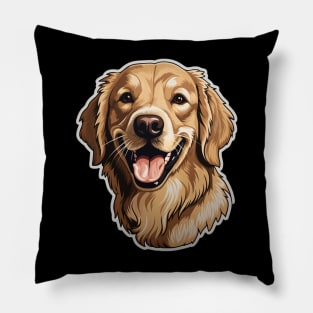 Cute Golden Retriever Dogs - Funny Golden Retriever Dog Pillow