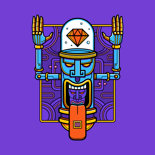 Space Tiki COLOR by strangethingsa