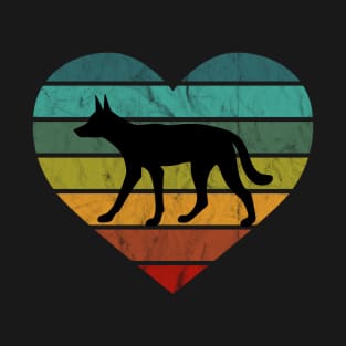 I Love Dingo Heart Silhouette Wilderness Tasmania T-Shirt