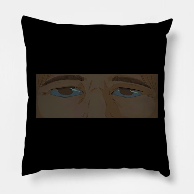 Solemn Eyes Pillow by Michael Metler