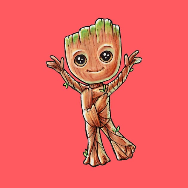 Baby Groot by angmermsmith