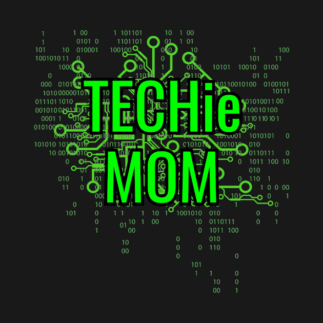 TECHie MOM Digital Green circuit by FutureImaging