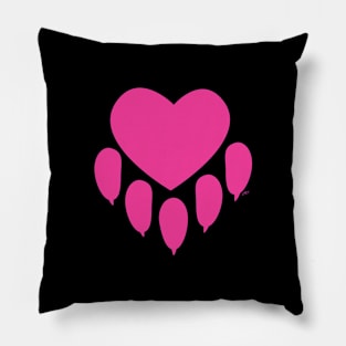 Valentine Heart Paw (Down) Pillow