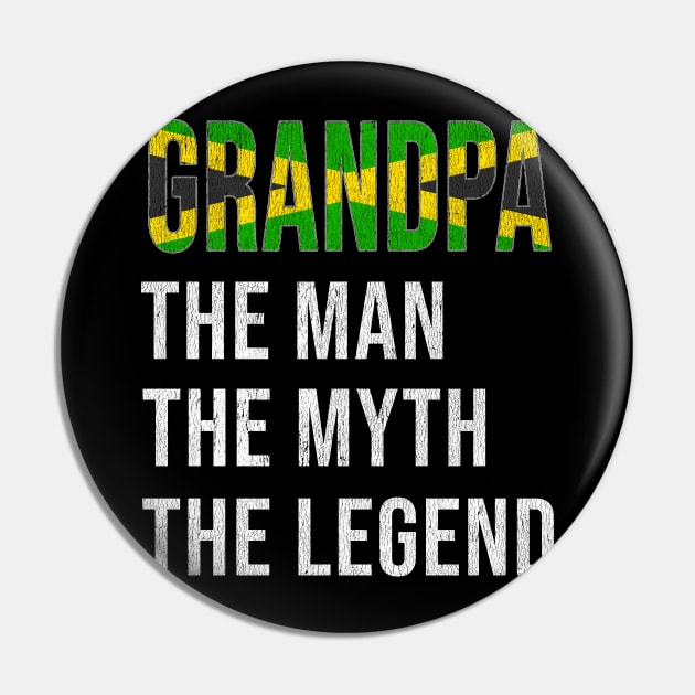 Grand Father Jamaican Grandpa The Man The Myth The Legend - Gift for Jamaican Dad With Roots From  Jamaica Pin by Country Flags