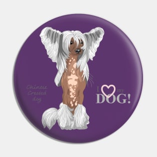 Chinese crested dog Pin