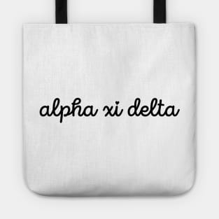 A Xi D Black Cursive Tote