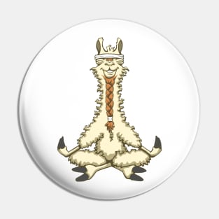 Meditating Llama Pin