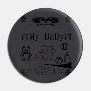 New Baby T-shirt Pin