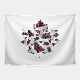 Red Begonia Leaves floral vintage pattern Tapestry