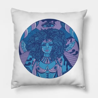 Mountain Blue Kemet Warrior Pillow