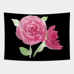 pink watercolour flowers watercolor flowers pink and purple flowers Tapestry