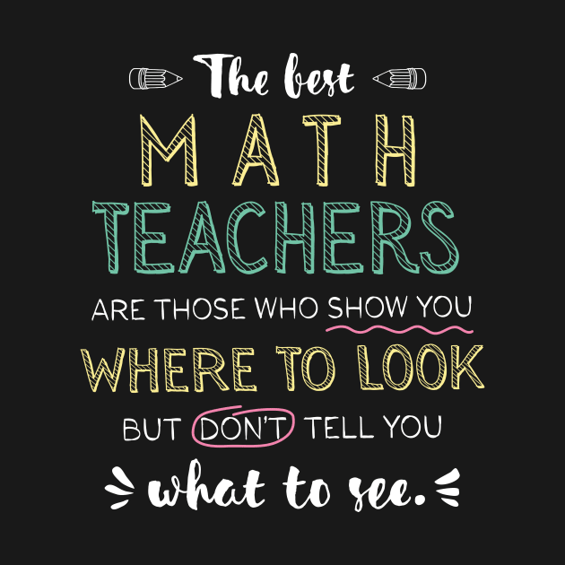 The best Math Teachers Appreciation Gifts - Quote Show you where to look by BetterManufaktur