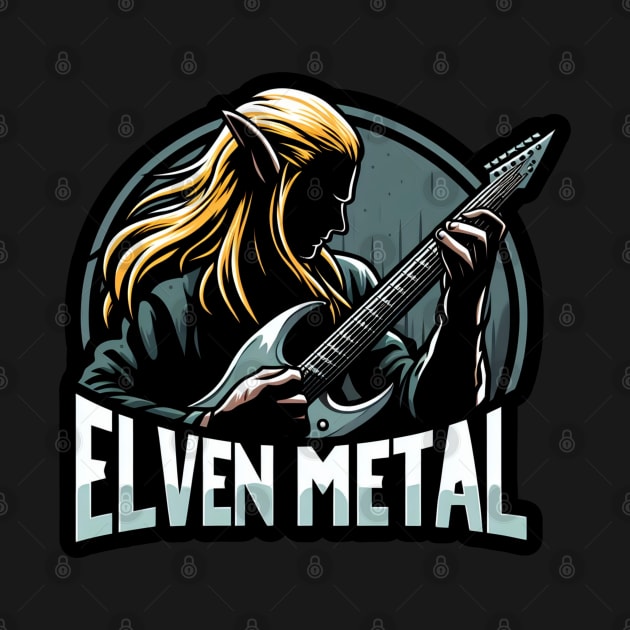Elven Metal - Elf Guitar Player - Fantasy by Fenay-Designs