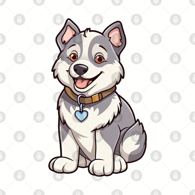 Cartoon Cute Kawaii Husky by SimplyIdeas