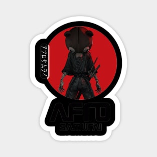 Japan Samurai Vintage Afro Anime Manga Magnet