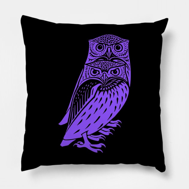 2 owls Pillow by la chataigne qui vole ⭐⭐⭐⭐⭐