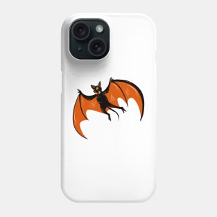 Black and Orange Halloween Bat Phone Case