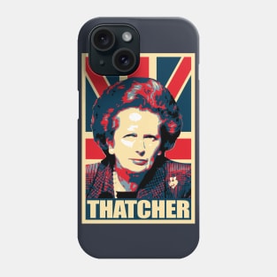 Margaret Thatcher Propaganda Poster Pop Art Phone Case