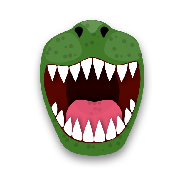 Funny T Rex dinosaur mouth by FrogFactory