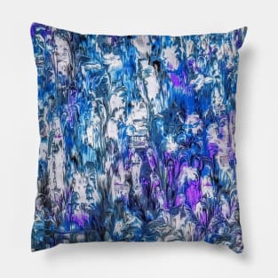 Abstract in Blue and Violet Pillow