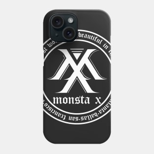 MONSTA X Beautiful World Tour US Stops White Logo Phone Case