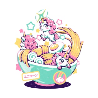 Unicorn Bowl - Cute Geek Food Ramen Japanese Magic Unicorns Gift T-Shirt