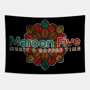 Maroon Music & Coffee Time Tapestry