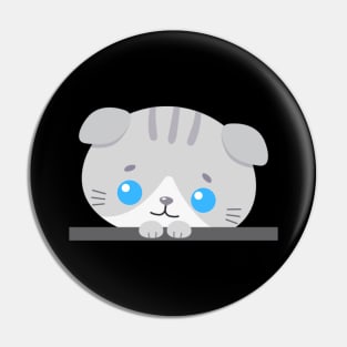 Cat With Blue Eyes Pin