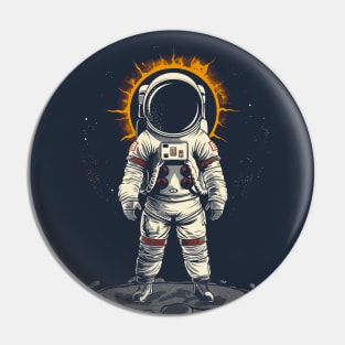 Solar Eclipse Astronaut Pin