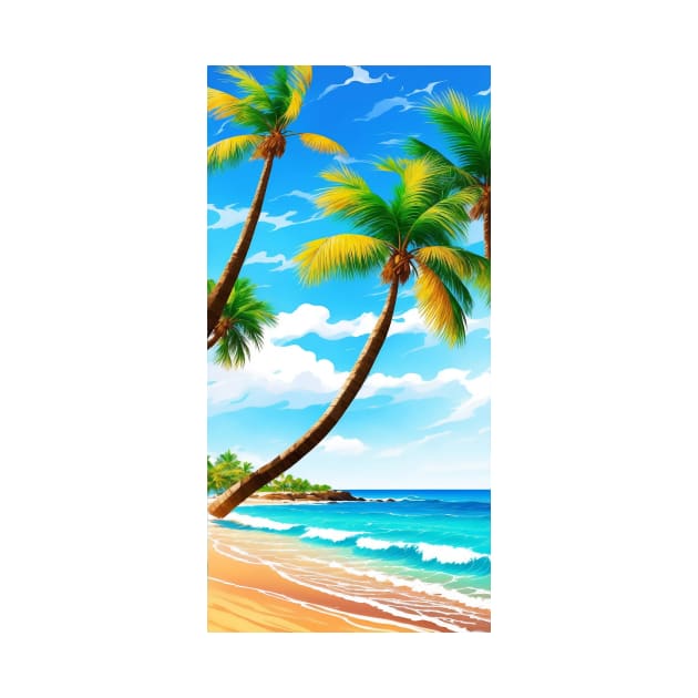 Beach with Palm trees by jzone_05