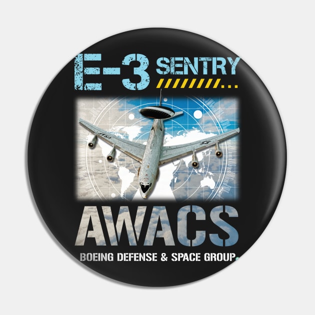 E3 Sentry Plane T shirt  Gift Pin by woormle