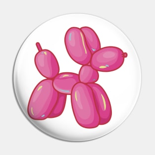 Pink Balloon Dog Animal Pin