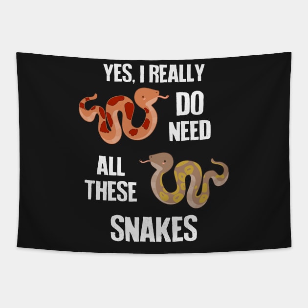 Need All These Snakes Tapestry by Psitta