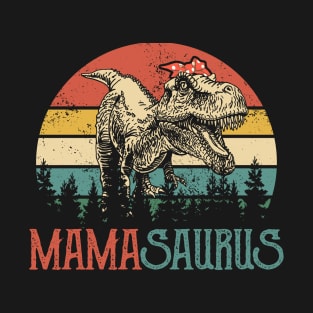 Mamasaurus T rex Dinosaur Funny Mama Saurus Family Matching T-Shirt T-Shirt