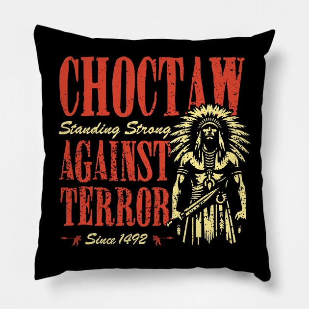 Choctaw Tribe Indigenous Pride Pillow by Depot33