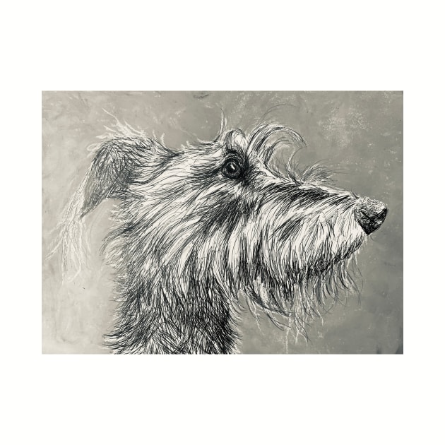 Grey Scruffy Lurcher by Merlinsmates