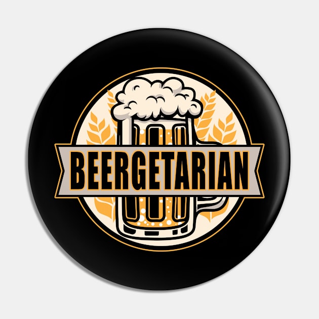 Beergetarian Beer Drinking Vegetarian - Funny Beer Lover Gifts Pin by ScottsRed