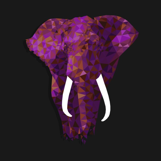 Geometric Firey Elephant by polliadesign