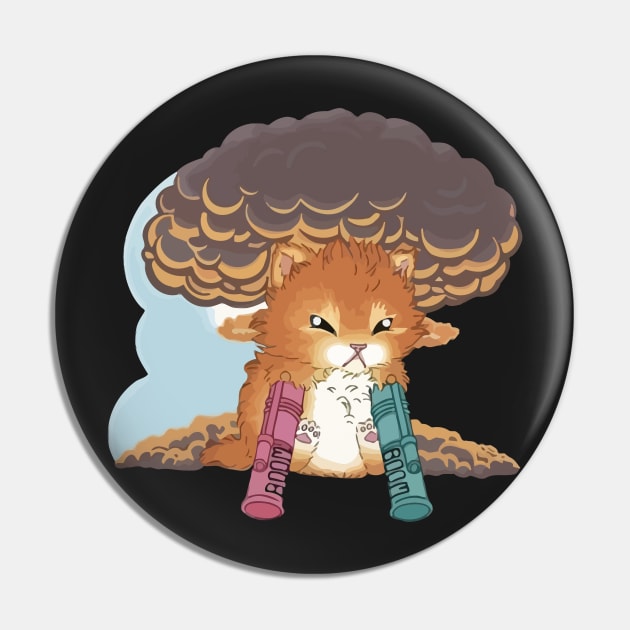 Tater Tot Cat  keep going out of spite Boom Boom Pin by darkARTprint