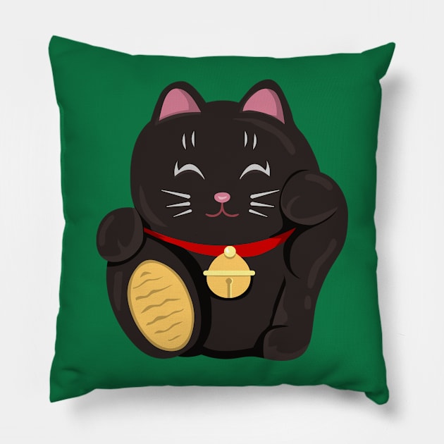 FortuNEKO - "Neo" Pillow by AnishaCreations